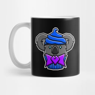 Cute Koala Cupcake with Blue Icing and a Purple Bow Tie Gift - Koala Mug